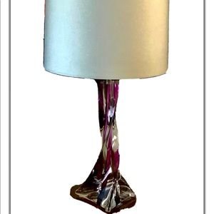 Saint-Louis crystal MCM Amethyst2clear crystal lamp. *Rare only 10 worldwide*